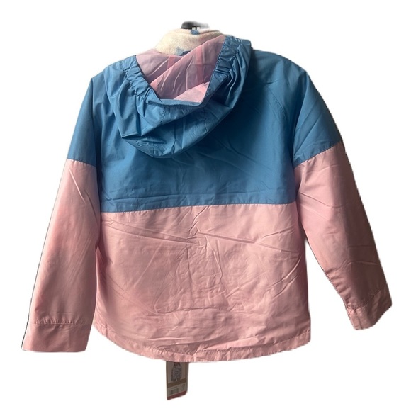 NWT Eddie Bauer Kids Blue and Pink Hooded 3-in-1 Jacket Size M 10/12 - Picture 3 of 11